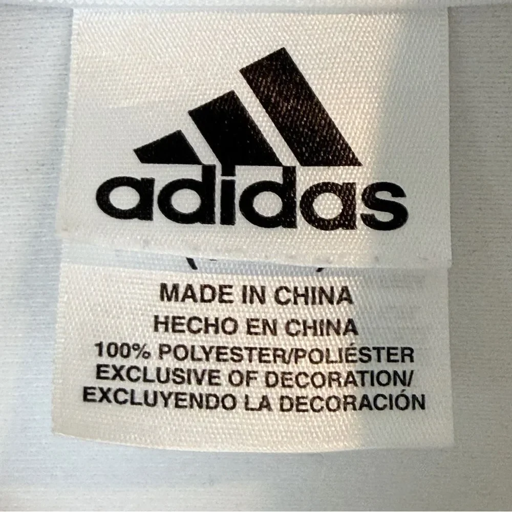 Adidas White Black 3 Stripe Track Jacket Youth L